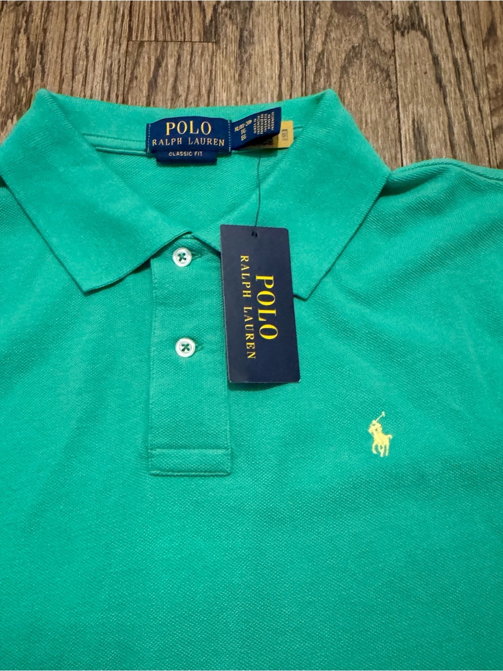 Polo Ralph Lauren Green Polo with Yellow Pony NWT